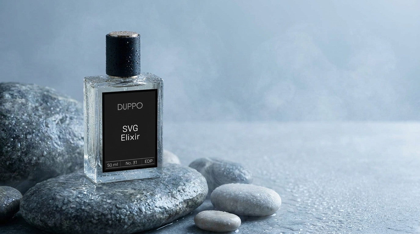 Duppo No. 31 — SVG Elixir върху мокър минерален камък